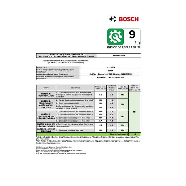 BOSCH - Aspirateur Traineau 600w 75db Noir - BGB41BA1 - large