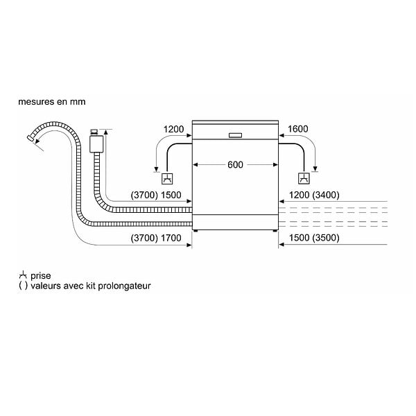 SIEMENS - lave-vaisselle 60cm 14 couverts 42db tout intégrable - SN75EX13CE - large
