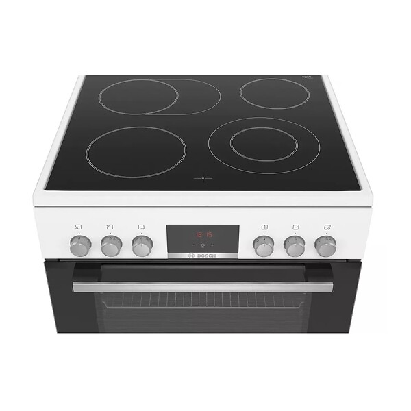 BOSCH - Cuisinière Vitrocéramique A 66l 4 Feux Blanc - HKR39C220 - large