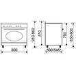 GLEM - Piano De Cuisson Mixte 98l 5 Feux Noir - GU850CER - vignette