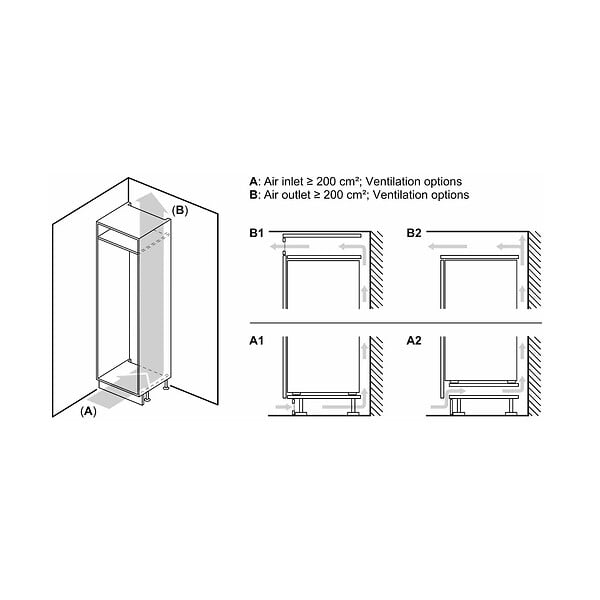BOSCH - réfrigérateur combiné intégrable à glissières 184l - KIN865SE0 - large