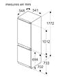 SIEMENS - Réfrigérateur Combiné Intégrable à Pantographe 260l - KI86NVFE0 - vignette