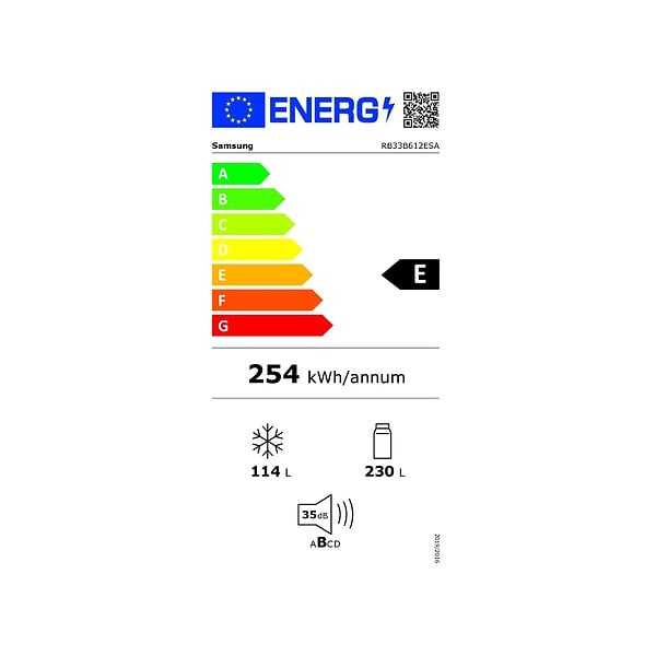 SAMSUNG - réfrigérateur combiné 344l 60cm nofrost inox - RB33B612ESA - large