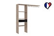 CONCEPT USINE - Dressing bois avec 3 étagères 1 tiroir et une penderie : 160 x 40 x 180 cm ELYSEE - vignette