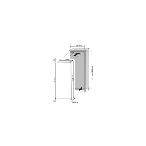 CANDY - Réfrigérateur 1 Porte Intégrable à Glissières 179l - CFBO2150NE/N - large