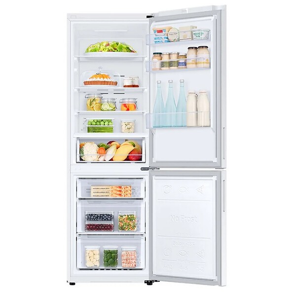SAMSUNG - Réfrigérateur Combiné 60cm 344l Nofrost, Blanc - RB33B610EWW - large
