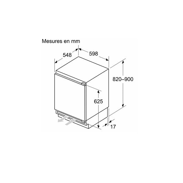 BOSCH - Réfrigérateur 1 Porte 110l Blanc - KUL22VFD0 - large