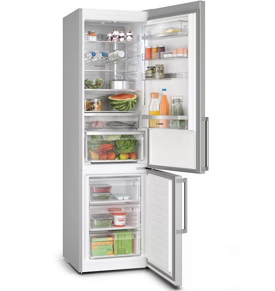 BOSCH - Réfrigérateur Combiné 60cm 363l No Frost Inox - KGN39AIBT - large