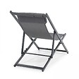 OVIALA - Lot de 2 transats en aluminium anthracite - Santiago - vignette