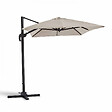 OVIALA - Parasol déporté inclinable et rotatif 2x3m en aluminium écru - Amalya - vignette