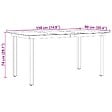 VIDAXL - vidaXL Table de jardin Noir 190x90x74 cm Aluminium et verre - vignette