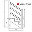 VINUOVO - Escalier extérieur VENEZIA Rambarde des 2 côtés - 3 marches H54cm L-160cm sans contremarche - vignette