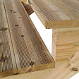 VINUOVO - BERLIN Escalier extérieur bois 8 marches H 139cm L-120cm - sans contre marche - vignette
