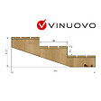 VINUOVO - Escalier bois avec marches XL h42cm 3 m l120cm ouvert - vignette