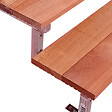 VINUOVO - Escalier en acier BALI, 6 marches en bois exotique Bangkirai, Hauteur 105 cm - L 120 cm - vignette