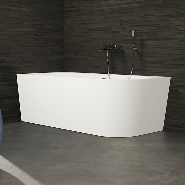 SPALINA - Baignoire Ilot Capri 180 gauche blanche 180 x81 x58 cm, by SPALINA - large