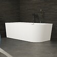SPALINA - Baignoire Semi-îlot Murale D'angle Capri 170 Gauche Blanche 170 X76 X58 Cm, By Spalina - vignette