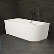SPALINA - Baignoire Semi-îlot Murale D'angle Capri 170 Gauche Blanche 170 X76 X58 Cm, By Spalina - vignette