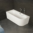 SPALINA - Baignoire Semi-îlot Murale D'angle Capri 170 Gauche Blanche 170 X76 X58 Cm, By Spalina - vignette