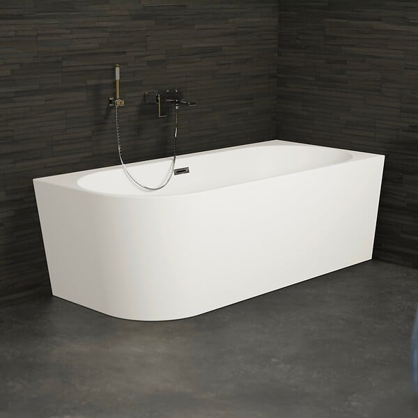 SPALINA - Baignoire Ilot Capri 180 droite blanche 180 x81 x58 cm, by SPALINA - large