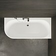 SPALINA - Baignoire Semi-îlot Murale D'angle Capri 170 Droite Blanche 170 X76 X58 Cm, By Spalina - vignette