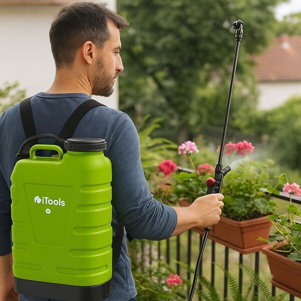 ITOOLS - Pulvérisateur manuel 16 Litres Pompe manuelle haute pression 5.5 bar Jardin, toiture, potager 3 Buses réglables ITOOLS - large