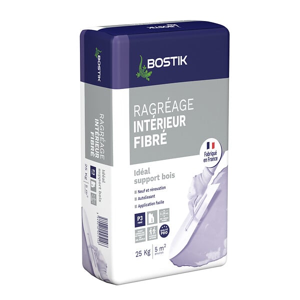 BOSTIK - Ragréage intérieur P3 fibré auto-lissant - 25 kg - large