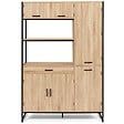 ID MARKET - Buffet de cuisine avec colonne de rangement 120 CM DETROIT 6 portes + tiroir design industriel - vignette