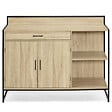 ID MARKET - Buffet bas de cuisine 120 CM DETROIT plan de travail H.83 CM 2 portes + tiroir design industriel - vignette