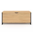 ID MARKET - Banc coffre rangement sur pied 100 cm DETROIT design industriel - vignette