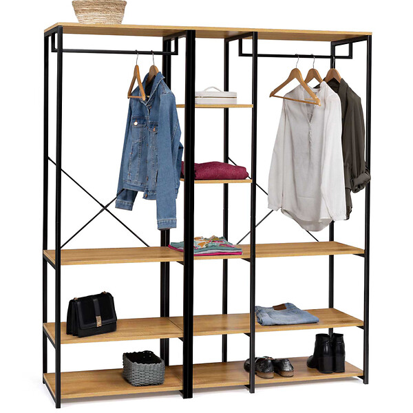 ID MARKET - Dressing modulable XXL L. 150 cm DETROIT design industriel - large