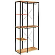 ID MARKET - Dressing double penderie étagères L. 90 cm DETROIT design industriel - vignette