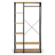 ID MARKET - Dressing penderie étagères L. 90 cm DETROIT design industriel - vignette