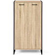ID MARKET - Armoire à chaussures 18 paires LUIS 2 portes design industriel - vignette