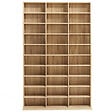 ID MARKET - Bibliothèque étagère CD CEYLIA 30 cases avec étagères modulables effet bois - vignette