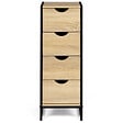 ID MARKET - Meuble d'appoint 4 tiroirs DETROIT 30 cm chiffonnier pour entrée salle de bain design industriel - vignette