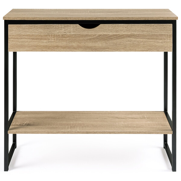 ID MARKET - Console 1 tiroir DETROIT 1 étagère design industriel - large