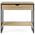 ID MARKET - Console 1 tiroir DETROIT 1 étagère design industriel - vignette
