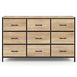ID MARKET - Commode 9 tiroirs en tissu UTAH 115 cm meuble de rangement design industriel - vignette