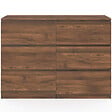 ID MARKET - Commode 6 tiroirs TOMI 110 cm effet noyer - vignette