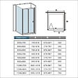 AICA SANITAIRE - AICA cabine de douche pliante 80x80x185cm, porte de douche pliante 80cm avec une paroi de douche fixe, verre de sécurité et transparent - vignette
