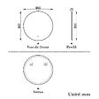 AICA SANITAIRE - AICA 80 cm miroir de salle de bain LED rond avec rétro-éclairage sans cadre, anti-buée + mémoire + dimmable - vignette