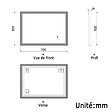 AICA SANITAIRE - AICA Miroir de salle de bain LED 70x50cm avec cadre noir à angle droit, 3 couleurs + anti-buée + mémoire + gradation infinie - vignette