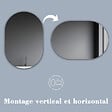 AICA SANITAIRE - AICA Miroir de salle de bain ovale sans cadre 60x80 cm - vignette