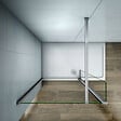 AICA SANITAIRE - Paroi de douche 70+40x200cm avec barre de fixation 140cm recoupable, verre 8mm clair de sécurité, AICA paroi de douche à l'italienne avec retour pivotant 40cm - vignette