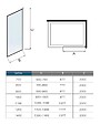 AICA SANITAIRE - AICA paroi de douche noire 100x200cm paroi de douche à l'italienne en 8mm verre anticalcaire avec barre de fixation noire 90cm en carré - vignette