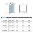AICA SANITAIRE - AICA Porte de douche pivotante en 6mm verre securit anticalcaire porte de douche 120cm avec 1 élément fixe Hauteur 187cm - vignette