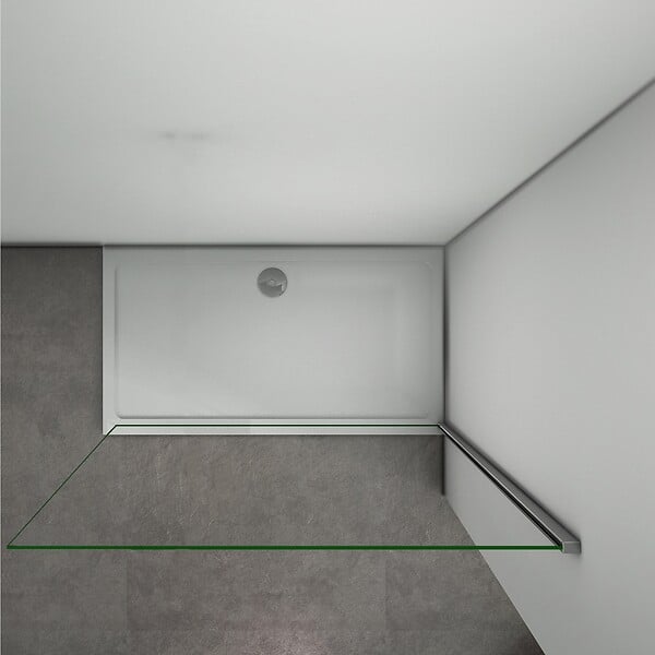 AICA SANITAIRE - AICA paroi de douche 130x200cm en 8mm verre anticalcaire paroi de douche à l'italienne - large
