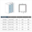 AICA SANITAIRE - AICA Porte de douche pivotante en 6mm verre securit anticalcaire porte de douche 110cm avec 1 élément fixe Hauteur 187cm - vignette