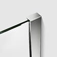 AICA SANITAIRE - Paroi de douche 140x200cm avec barre de fixation au plafond 203-320cm, profilé en chromé, AICA paroi de douche à l'italienne en 8mm verre anticalcaire et securit - vignette